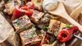 Greek-style halloumi skewers
