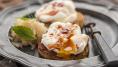 Potato and cabbage rosti with poached eggs
