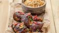 Barbecue piri piri chicken thighs with coleslaw